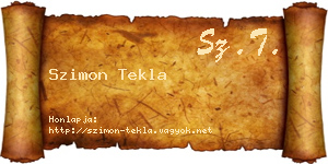 Szimon Tekla névjegykártya